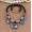 Big black crystal elegant necklace for women