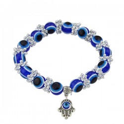 Elastic Blue beads modern bracelet