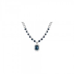 Premium quality platinum plated stylish Blue swiss CZ diamonds pendant