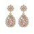 High quality platinum plated with multicolor swiss CZ diamonds dew drop earrings