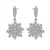 High quality platinum plated with white swiss CZ diamonds beauty flower earrings