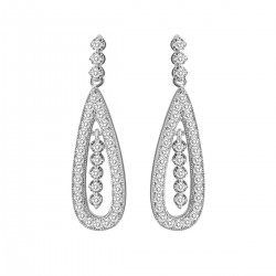 High quality platinum plated with white swiss CZ diamonds cute leaf earrings
