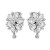 High quality platinum plated with white swiss CZ diamonds delicate flower drop earrings
