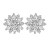 High quality platinum plated with white swiss CZ diamonds delicate love mist earrings