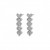 High quality platinum plated with white swiss CZ diamonds modern drop earrings