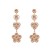 Premium quality Rose gold plated with golden swiss CZ diamonds drop flower earrings