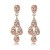 Premium quality rose  gold plated with golden swiss CZ diamonds rainbow earrings