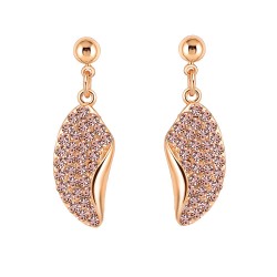 Premium quality Rose gold plated with multicolor swiss CZ diamonds Angel wings earrings