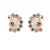 Premium quality Rose gold plated with multicolor swiss CZ diamonds peacock earrings
