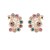Premium quality Rose gold plated with multicolor swiss CZ diamonds peacock earrings