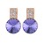 Premium quality Rose gold plated with purple and white swiss CZ diamonds Fusion earrings