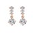 Premium quality Rose gold plated with white swiss CZ diamonds lovely drop earrings