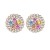 Premium quality Yellow gold plated with multicolor swiss CZ diamonds elegant round earrings