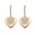 Premium quality Yellow gold plated with white swiss CZ diamonds lovely heart earrings