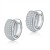 Premium quality Platinum plated White swiss CZ diamond .925 sterling silver beautiful round earrings