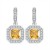 Premium quality Platinum plated yellow swiss CZ diamond and swarovski element .925 sterling silver beautiful drop earrings
