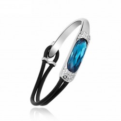 Premium quality Swarovski elements bright blue luxury bracelet for women