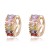 Premium quality Yellow gold plated multicolor Swiss CZ diamond modern earrings